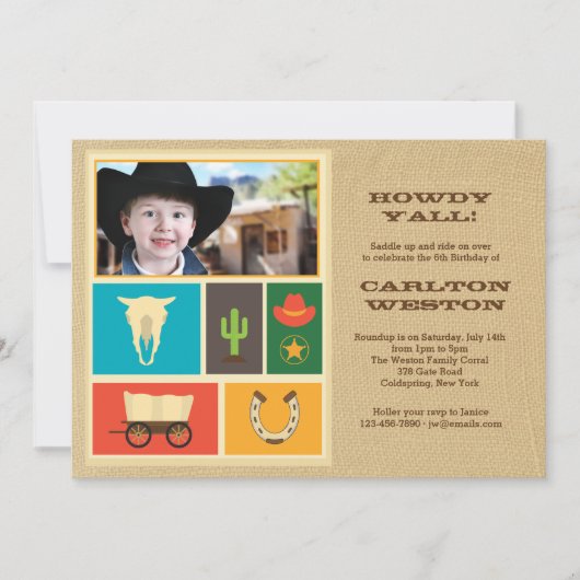 Art und Weise der Einladung zum West-Foto (Vorderseite)