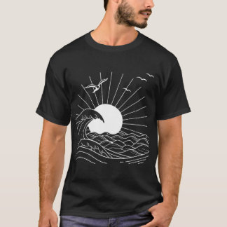 Art und Weise der Sun- und Ocean Waves T-Shirt