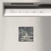 Art und Weise, einen Ruhestand an einer Winternach Magnet (In Situ (Geschirrspüler))