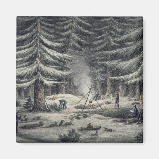 Art und Weise, einen Ruhestand an einer Winternach Magnet (Vorne)