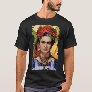 art Vintag Frida kahlo art Blumen gift for fans E T-Shirt