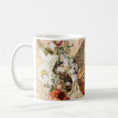 Art Vintag Sugar Skull Blume Kaffeetasse (Links)