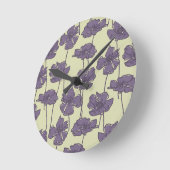 Art vintage floral pattern background runde wanduhr (Winkel)