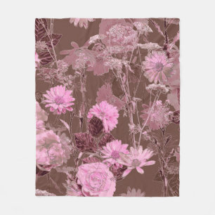 Art Vintage verschwommene monochrome lila Wasserfa Fleecedecke