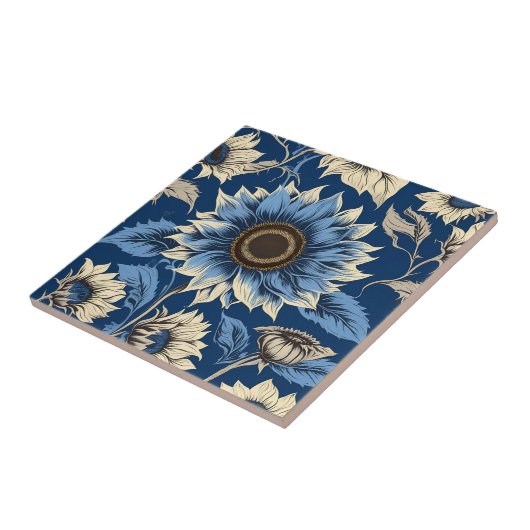 Art Vintages Sonnenblumenmuster Fliese (Seite)