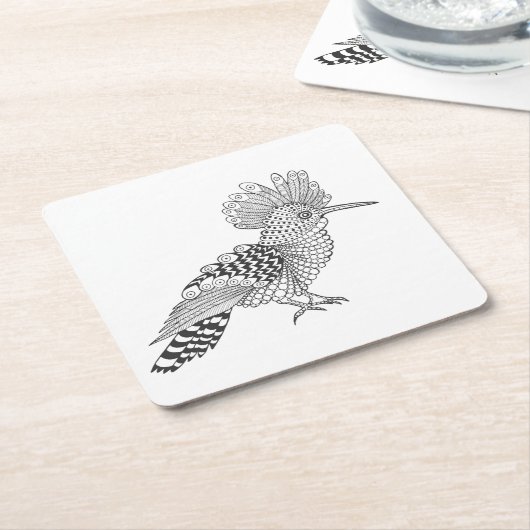 Art-Vogel Rechteckiger Pappuntersetzer (angewinkelt)