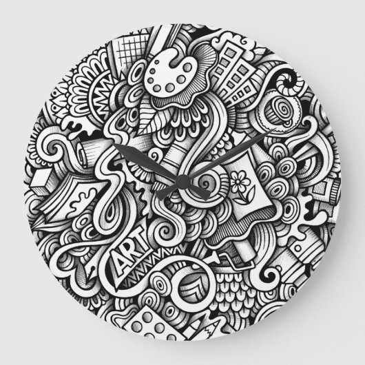 Art Wall Clock Große Wanduhr (Vorderseite)