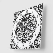 Art Wall Clock mit QR-Code - Modern Quadratische Wanduhr (Winkel)