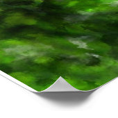 Art Watercolor Parrot Green Parakeet Geschenk Poster (Ecke)