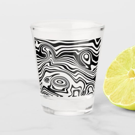 Art Wavy Strip Shootglas Schnapsglas (Vorderseite)
