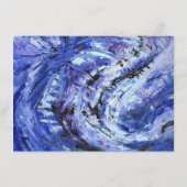 Art Wedding Reception Blue Begleitkarte (Rückseite)