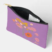 Art Wildblumen + Initialen Geschenk für sie Zubehörtasche (Offen)