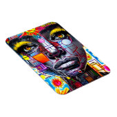 Art Woman Face Colorful Magnet (Rechte Seite)