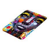 Art Woman Face Colorful Magnet (Linke Seite)