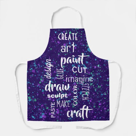 Art Words Paint Spritzer Schürze (Vorderseite)