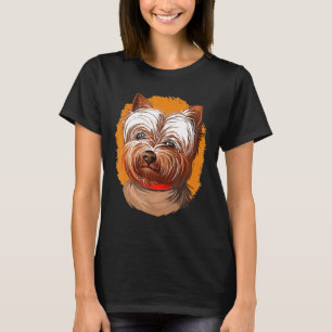 Art Yorkshire Terrier Smile Yorkshire Terrier Dog T-Shirt