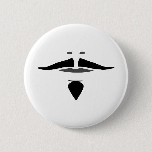 Artagnan Musketeer Mustache Goatee Button (Vorderseite)