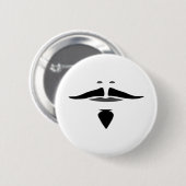 Artagnan Musketeer Mustache Goatee Button (Vorne & Hinten)