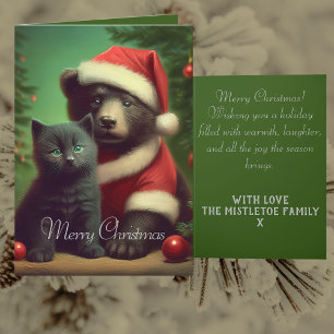 Artan & Pip Whimsischer Bär & Kitten Weihnachten