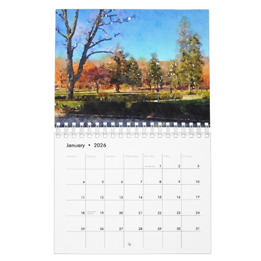 artanons #WatercolorWednesday Kalender (Jan 2026)