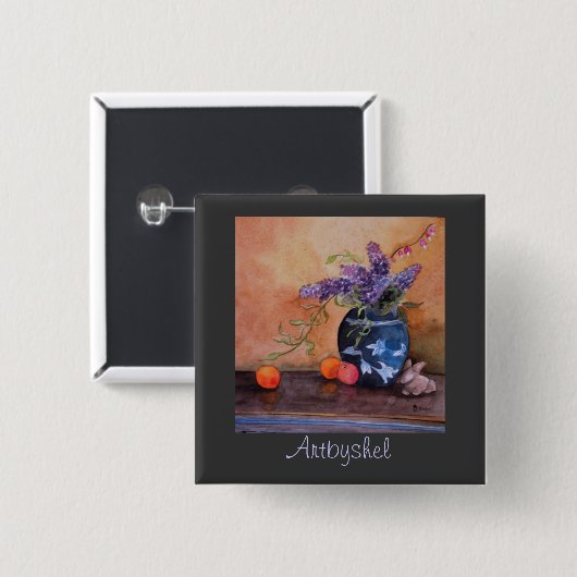 Artbyshel Fliedern und Häschen Button (Vorne & Hinten)