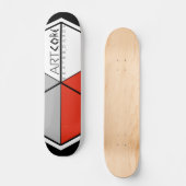 ArtCore-Skateboards/ Big Logo RED Skateboard (Vorderseite)