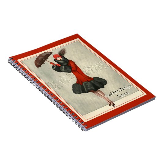 ArtDeco 20’s Flapper/Fashion Illustration Notebook Notizblock (Rechte Seite)