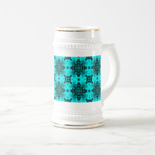 Artdeco-Blume im Retro-Stil Bierglas