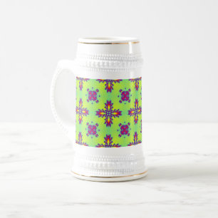 Artdeco-Blume im Retro-Stil Bierglas