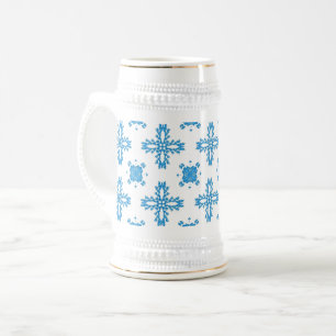 Artdeco-Blume im Retro-Stil Bierglas