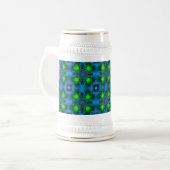Artdeco-Blume im Retro-Stil Bierglas (Vorderseite Links)