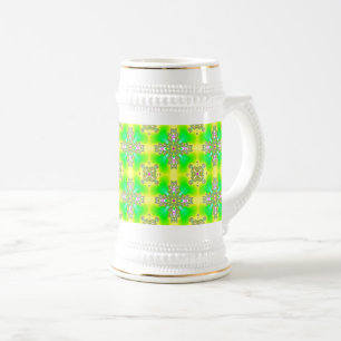 Artdeco-Blume im Retro-Stil Bierglas
