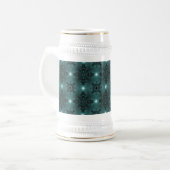 Artdeco-Blume im Retro-Stil Bierglas (Vorderseite Links)