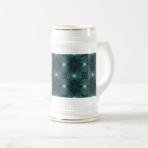 Artdeco-Blume im Retro-Stil Bierglas