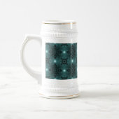 Artdeco-Blume im Retro-Stil Bierglas (Links)
