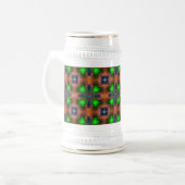 Artdeco-Blume im Retro-Stil Bierglas (Vorderseite Links)