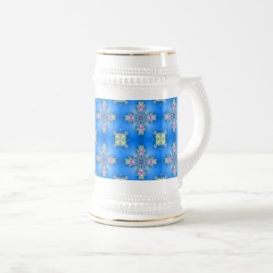 Artdeco-Blume im Retro-Stil Bierglas