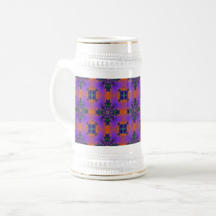 Artdeco-Blume im Retro-Stil Bierglas