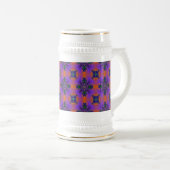 Artdeco-Blume im Retro-Stil Bierglas (VorderseiteRechts)