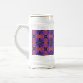 Artdeco-Blume im Retro-Stil Bierglas (Links)