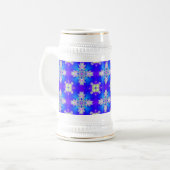 Artdeco-Blume im Retro-Stil Bierglas (Vorderseite Links)