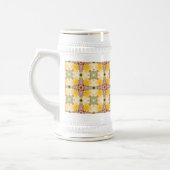 Artdeco-Blume im Retro-Stil Bierglas (Links)