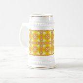 Artdeco-Blume im Retro-Stil Bierglas (Vorderseite Links)