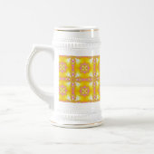 Artdeco-Blume im Retro-Stil Bierglas (Links)