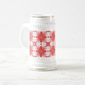 Artdeco-Blume im Retro-Stil Bierglas (Vorderseite Links)
