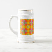 Artdeco-Blume im Retro-Stil Bierglas (Links)
