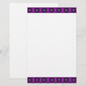 Artdeco-Blume im Retro-Stil Briefpapier (Vorne/Hinten)