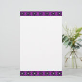 Artdeco-Blume im Retro-Stil Briefpapier (Stehend Vorderseite)