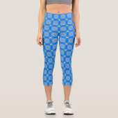 Artdeco-Blume im Retro-Stil Capri Leggings (Vorderseite)