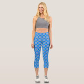 Artdeco-Blume im Retro-Stil Capri Leggings (Vorderseite)